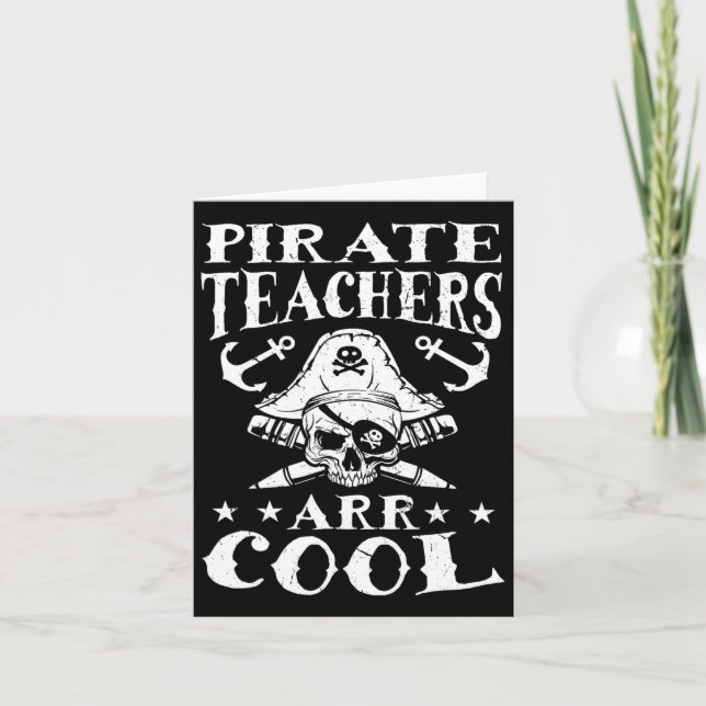 Carte Enseignants Pirates Arr Cool - Halloween Enseigner (Devant)