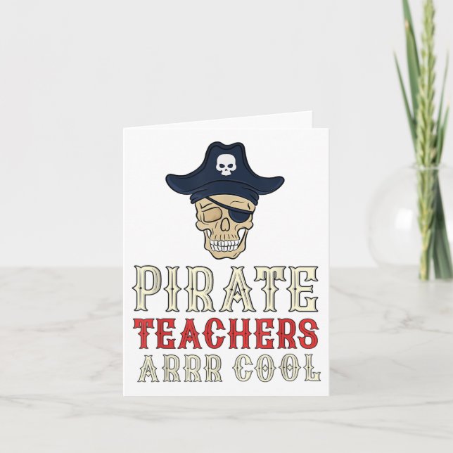 Carte Enseignants Pirates Arr Cool _ Parler Comme Une Jo (Devant)