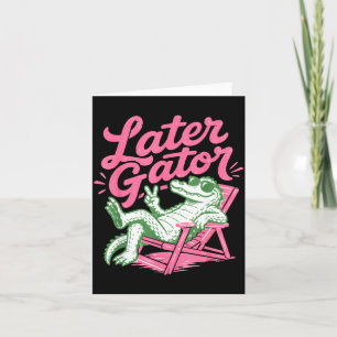 Carte Enseigne Crocodile Sungles À Bientôt Gator Retro C