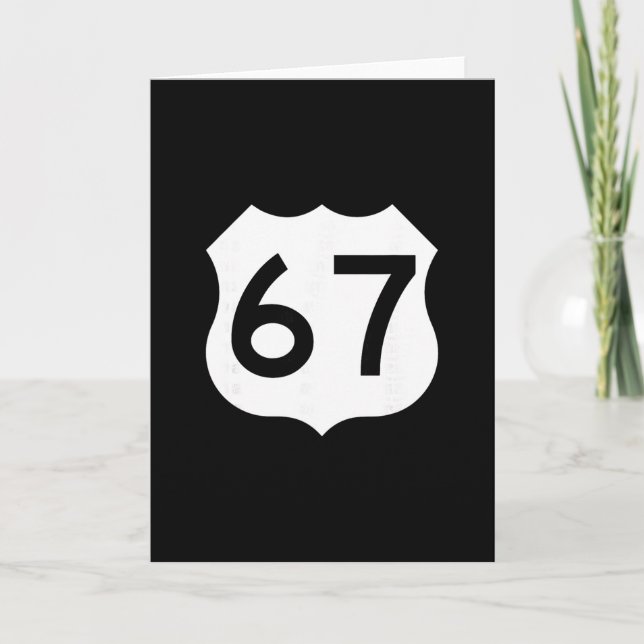 Carte Enseigne Route 67 Mème Six Sept 1  (Devant)