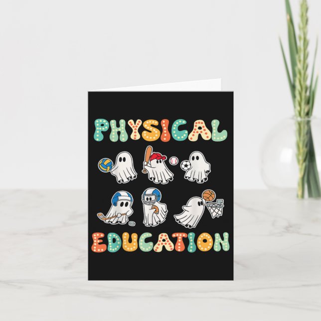 Carte Enseignement physique rétrograde Halloween Fantôme (Devant)