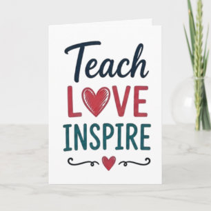 Carte Enseigner Amour Inspirer