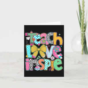 Carte Enseigner Amour Inspirer Retour à l'école Enseigna