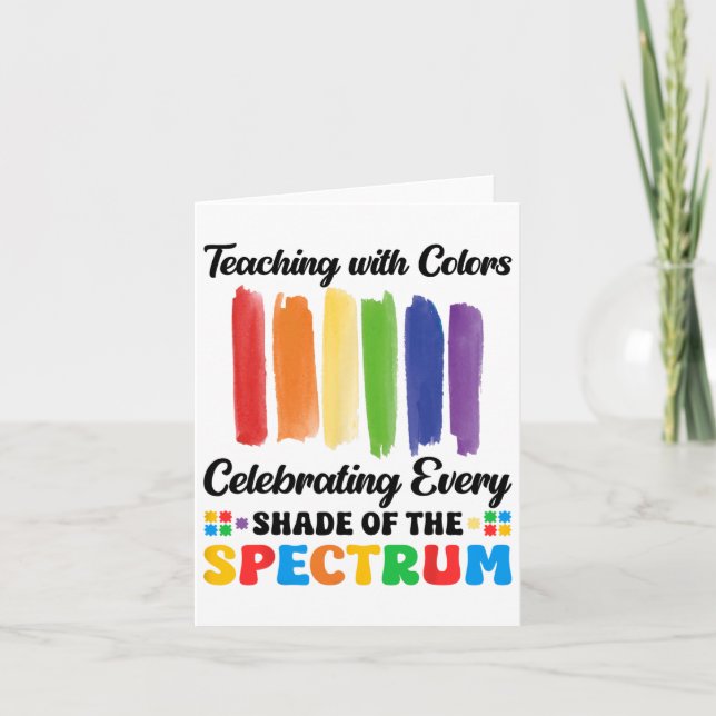 Carte Enseigner Avec Les Couleurs Spectrum Autisme Ensei (Devant)