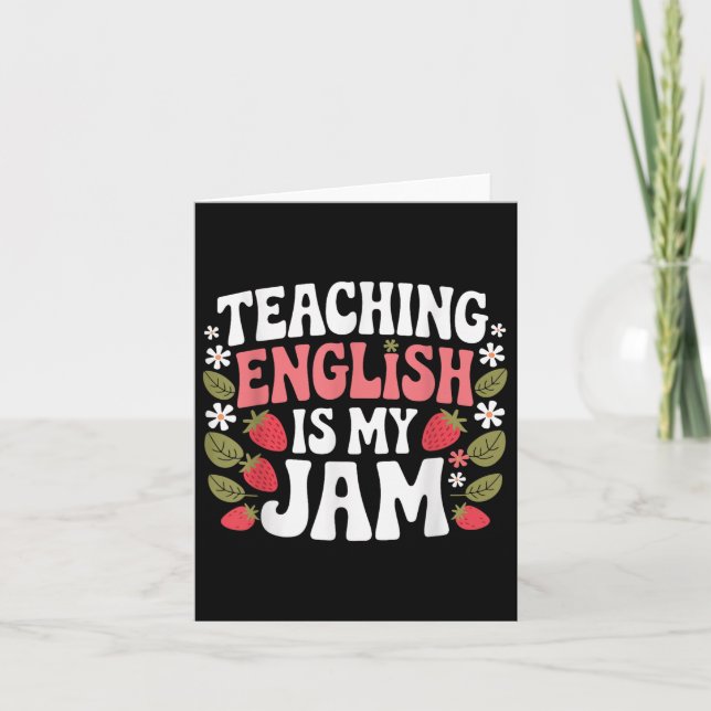 Carte Enseigner L'Anglais Est Mon Professeur De Jam De R (Devant)