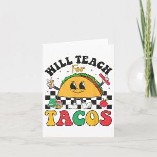 Carte Enseignera À Tacos Amateur Drôle Mignonne Cinco De