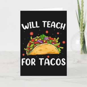 Carte Enseignera Pour Tacos Prof Cute Drôle Taco Cinco