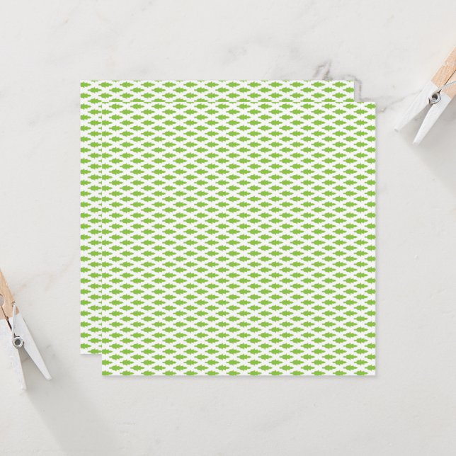 Carte Ensemble de dossiers verts botaniques (Devant/Arrière en situation)