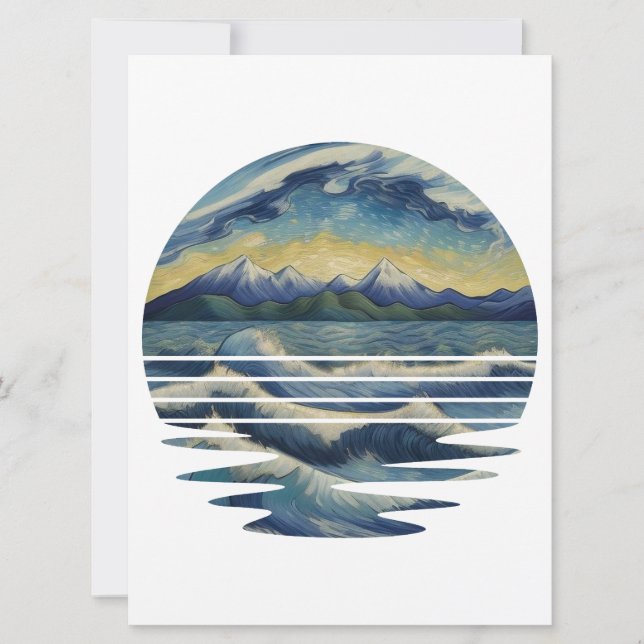 Carte Ensemble De Peintures De Style Van Gogh, Une Mer A (Devant)