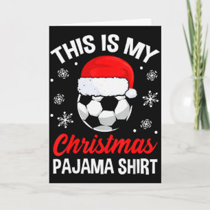 Carte Ensemble de pyjama de Noël drôle de balle de footb