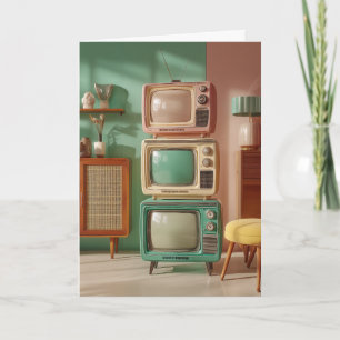 Carte Ensemble de télévisions rétro empilées