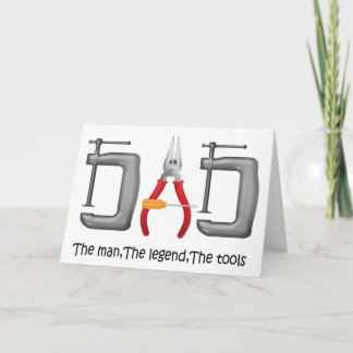 Carte ensemble d'outils mignon DAD, Fête des pères salut