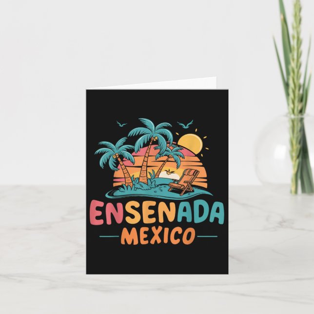 Carte Ensenada Mexico Tropical Sunset Beach Souvenir Vac (Devant)