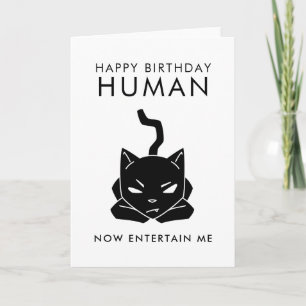 Carte Enterrez-moi drôle Chat Anniversaire