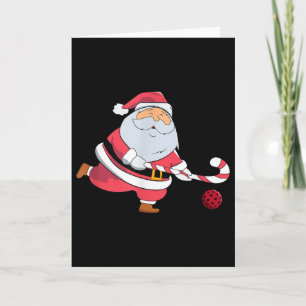 Carte Enthousiaste de hockey sur gazon du Père Noël Noël
