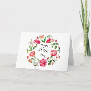 Carte Entouré par Fleurs Fête des mères