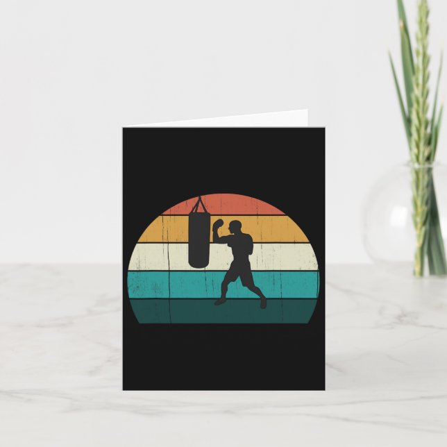 Carte Entraînement à la boîte de boxe rétro - Coucher de (Devant)