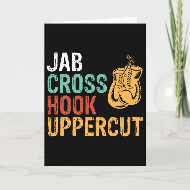Carte Entraînement de boxeur de Jab Cross Hook Uppercut  (Devant)
