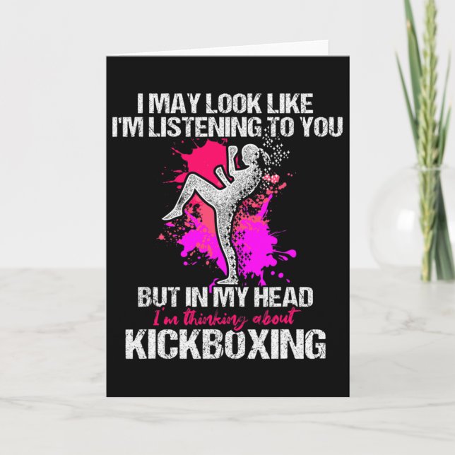 Carte Entraînement de kick-boxing à l'écoute de kick-box (Devant)