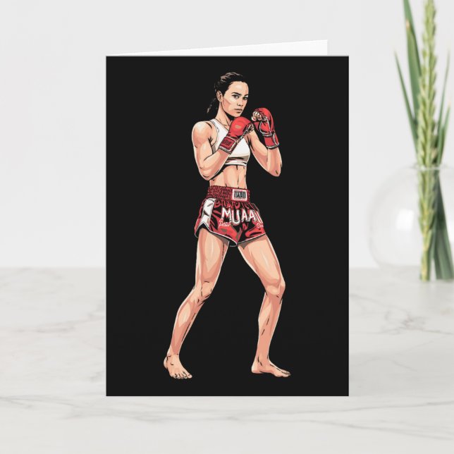 Carte Entraînement de Muay Thai féminin _1  (Devant)