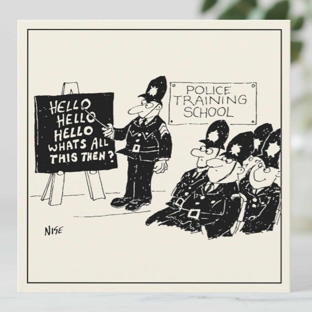 Carte Entraînement de police amusant à une caricature de (Créateur téléchargé)