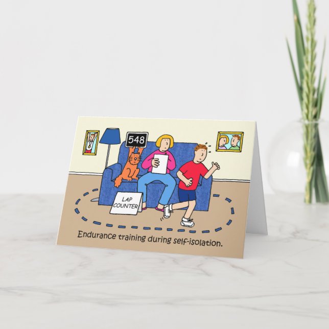 Carte Entraînement d'endurance pendant l'auto-isolement (Devant)