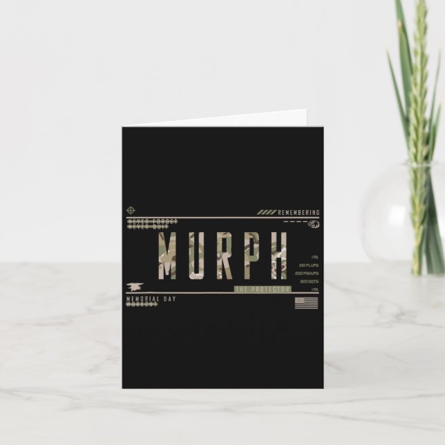 Carte Entraînement du jour de commémoration de Murph WOD (Devant)