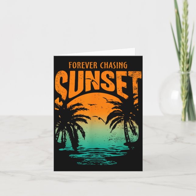 Carte Entraînement Éternelle Poursuite du Coucher de Sol (Devant)