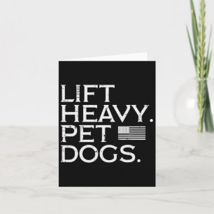Carte Entraînement Lift Heavy Pet Chiens Nous Drapeau Gy
