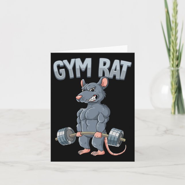 Carte Entraînement Poids Décharge Gym Rat (Devant)