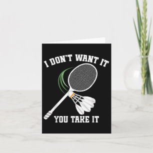 Carte Entraîneur de badminton Pas de navette pleurante J