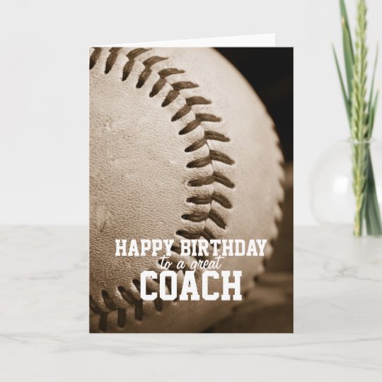 Carte Entraineur De Base Ball De Joyeux Anniversaire Zazzle Fr