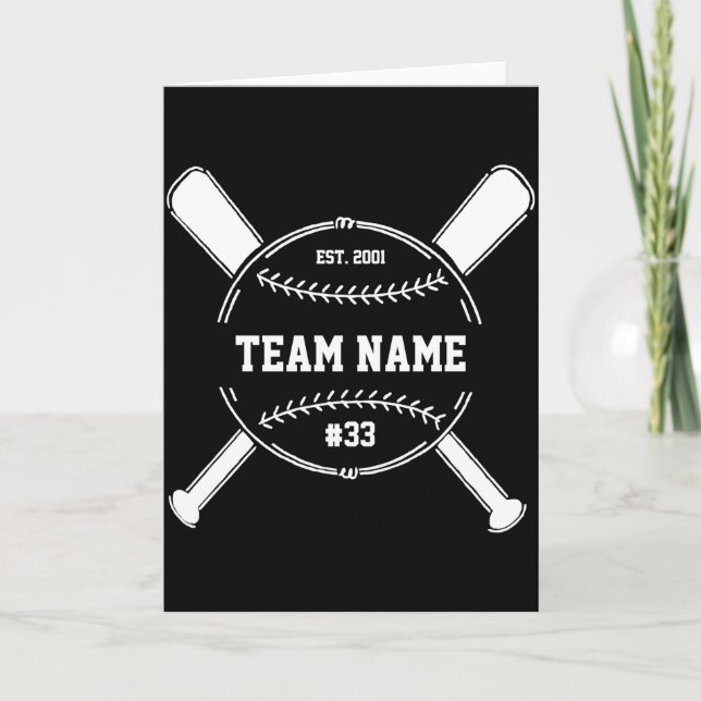 Carte Entraîneur de baseball Merci Équipe Fin de Saison  (Devant)