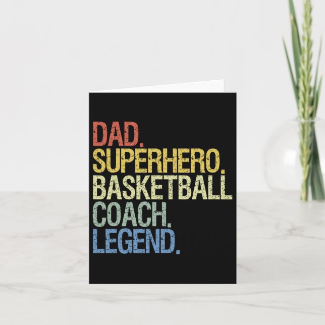 Carte Entraîneur de basket papa (Devant)