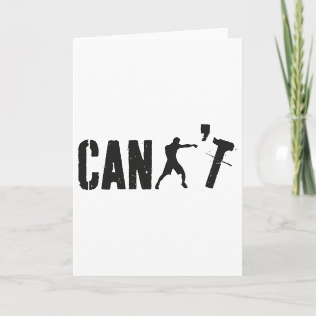 Carte Entraîneur de boxe drôle ne peut pas Boxeur Joueur (Devant)