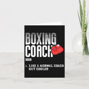 Carte Entraîneur de boxe Funny Sports Définition Entraîn