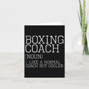 Carte Entraîneur de boxe Funny Sports Définition Entraîn