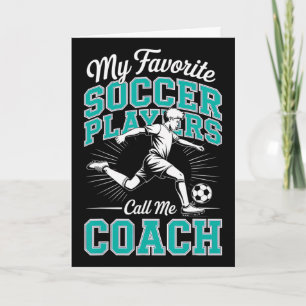 Carte Entraîneur de football masculin Mes joueurs de foo