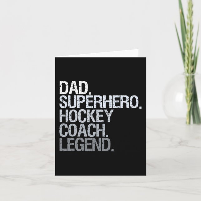 Carte Entraîneur de hockey Joueur de hockey sur glace Ca (Devant)