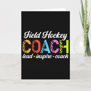 Carte Entraîneur de hockey sur gazon Diriger Inspirer En