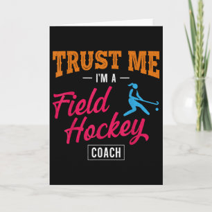 Carte Entraîneur de hockey sur gazon Faites-moi confianc