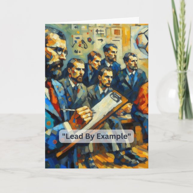 Carte Entraîneur De Hockey Sur Glace "Diriger Par Exempl (Devant)