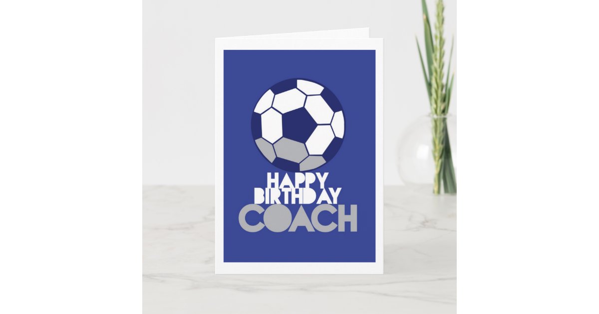 Carte Entraineur De Joyeux Anniversaire Avec Du Ballon Zazzle Fr