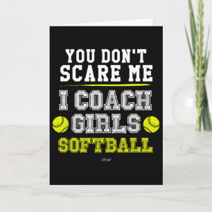 Carte Entraîneur de softball drôle Vous ne me faites pas