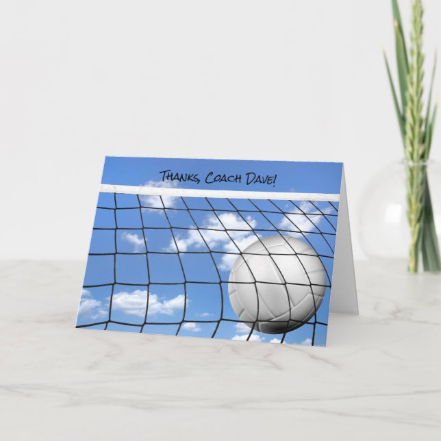 Carte entraîneur de volley-ball merci (Devant)
