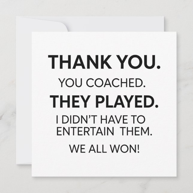 Carte Entraîneur Merci (Devant)