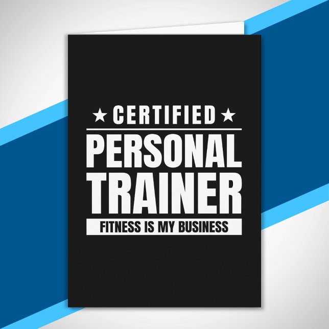 Carte Entraîneur Personnel Certifié Citation De Fitness  (Créateur téléchargé)
