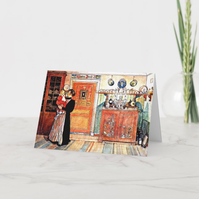 Carte Entre Noël et la Nouvelle Aco, l'art de Carl Larss (Devant)