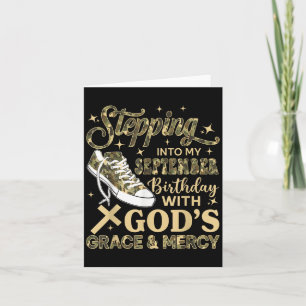 Carte Entrée Dans Mon Septembre Anniversaire Femme Camo 
