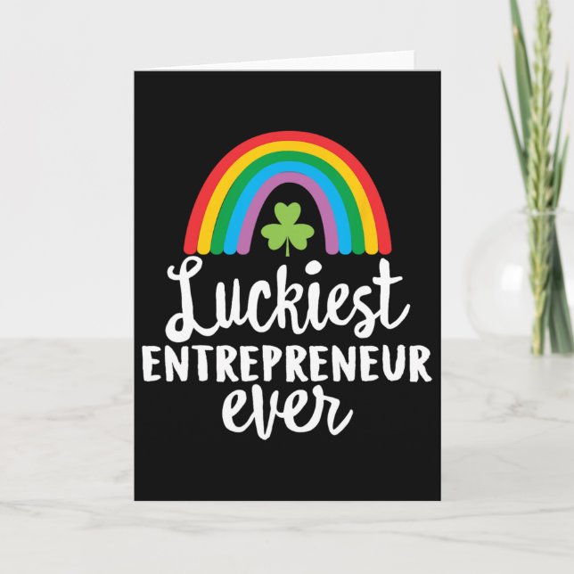 Carte Entrepreneur le plus chanceux Saint Patrick Shamro (Devant)